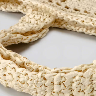 Coastal Charm – gehäkelte Strandtasche in Raffia-Optik