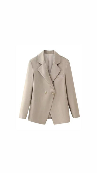 Asymmetrischer Blazer – Eleganter Look in Beige oder Braun