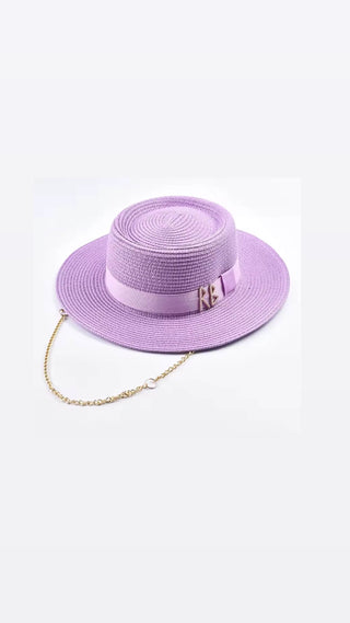 Urban Chic – Strohhut mit Kette, Band