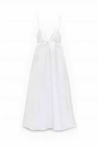 Rawe - Weißes, rückenfreies Sommerkleid mit Spaghettiträgern