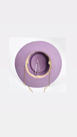 Urban Chic – Strohhut mit Kette, Band