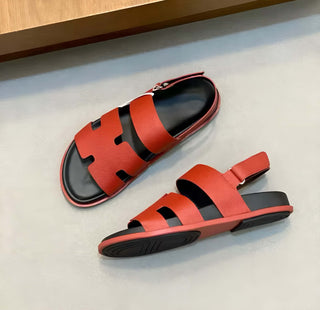 Tulum Ledersandalen – Flache Sommersandalen mit H-Riemen, verstellbarem Fersenriemen