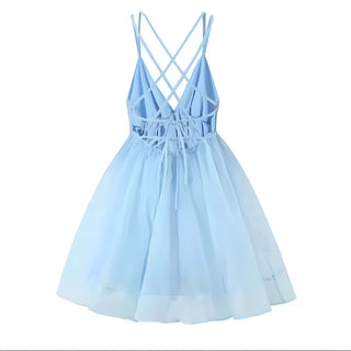 Soléa – Rückenfreies Sommerkleid mit Volumenrock