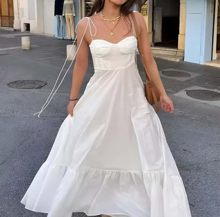Clementina – Leichtes Trägerkleid mit Volantsaum