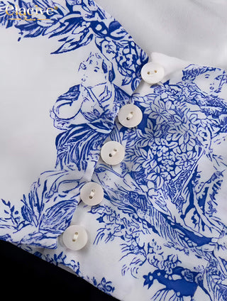 Diora Set – Zweiteiliges Sommer-Outfit mit Toile-de-Jouy-Print