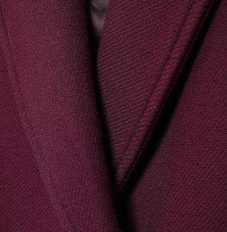 Burgunda - Langer Wollmantel in Burgundy