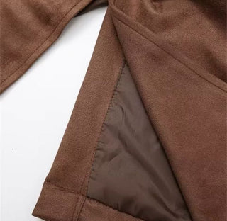 Sueda - Trenchcoat in Kunstveloursleder