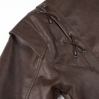 Florida - Kunstlederjacke mit Bindegürtel