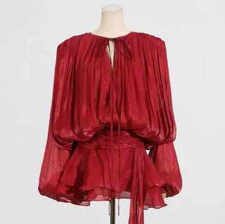 Beverly - Minikleid mit plissiertem Rüschensaum