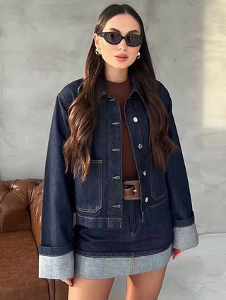 Rinalda Denim-Zweiteiler: Jeansjacke & Rock