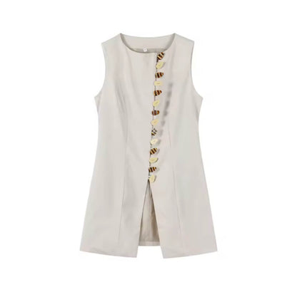 Sommer-Set – Top & Minirock mit Knöpfen