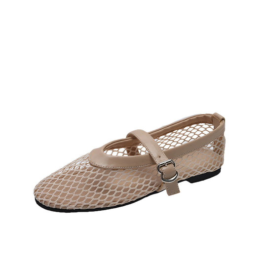 New Round Head Buckle Mary Jane Shoes Women