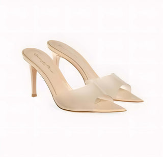 Celeste - Elegante High Heels in Grau, Gelb & Nude mit hohem Absatz