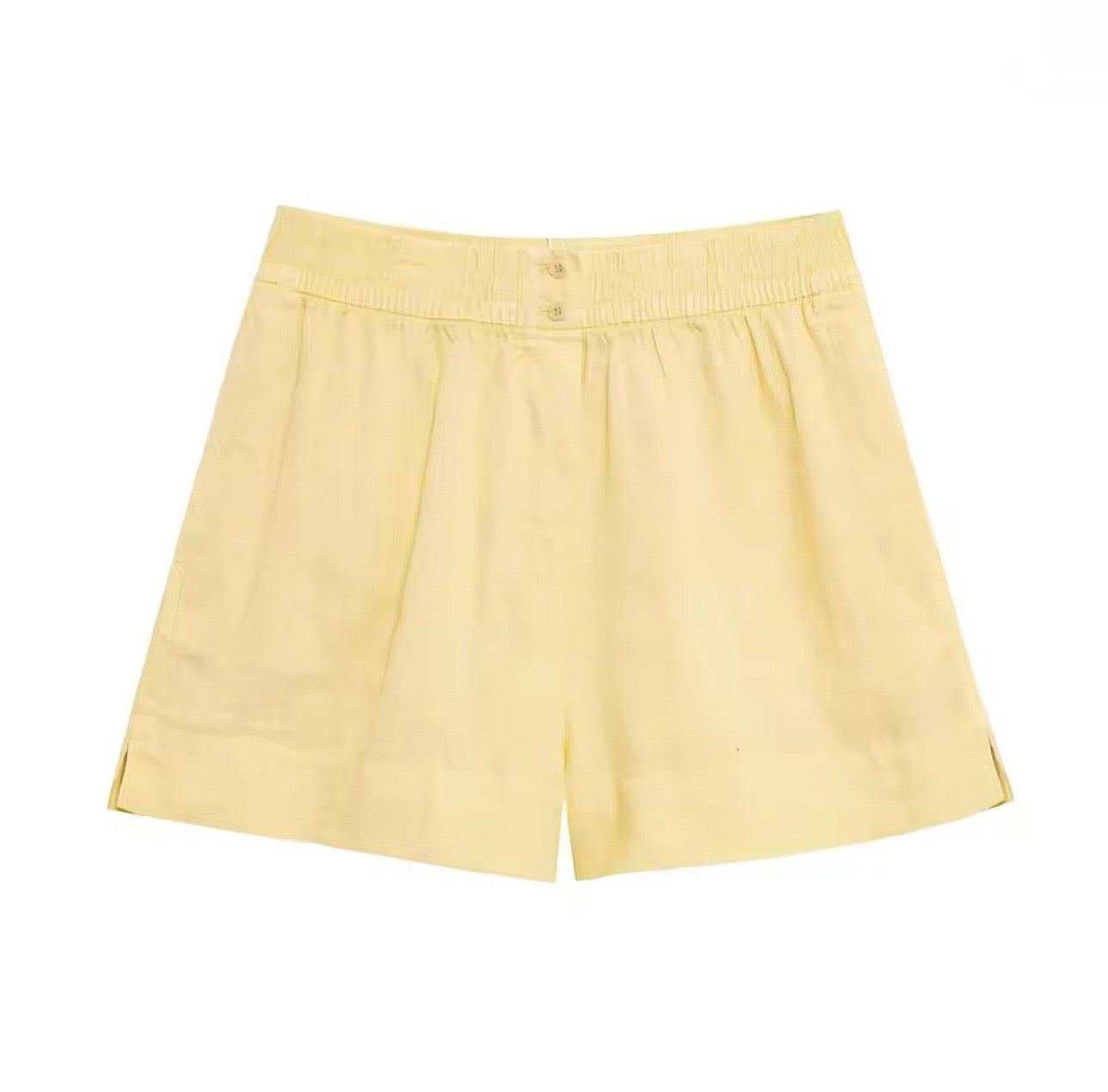 Branda Gelber Zweiteiler - Sommer-Set aus Bluse & Shorts