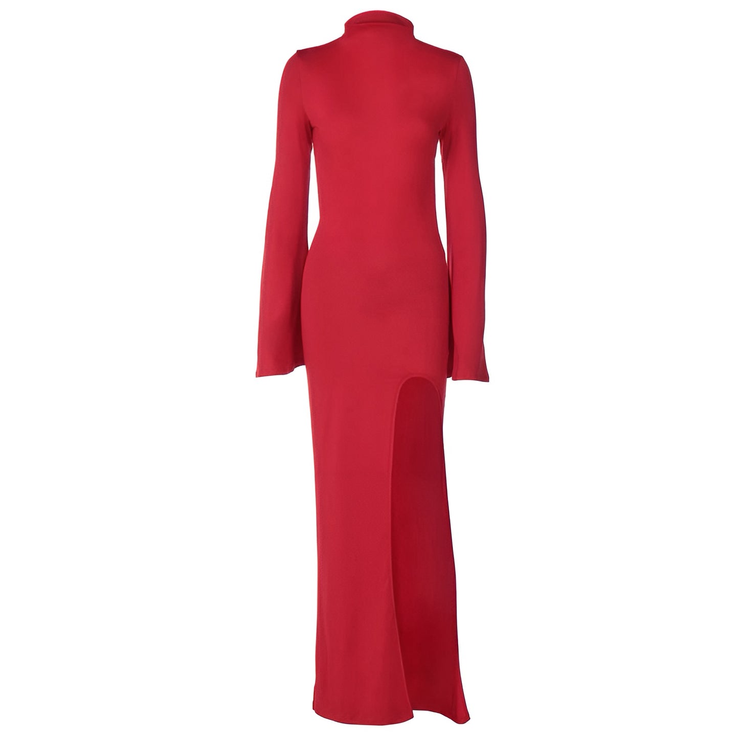 Rotes Maxikleid Feme Fatale