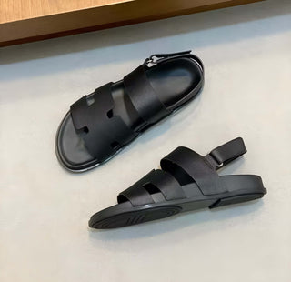 Tulum Ledersandalen – Flache Sommersandalen mit H-Riemen, verstellbarem Fersenriemen