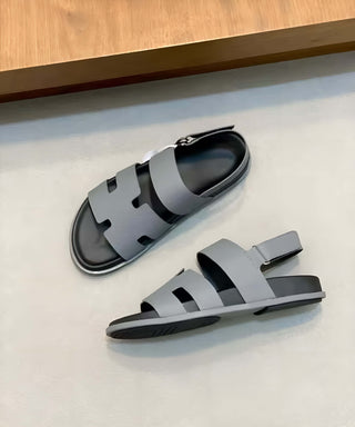 Tulum Ledersandalen – Flache Sommersandalen mit H-Riemen, verstellbarem Fersenriemen