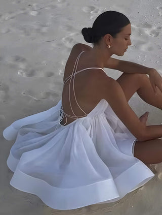 Soléa – Rückenfreies Sommerkleid mit Volumenrock