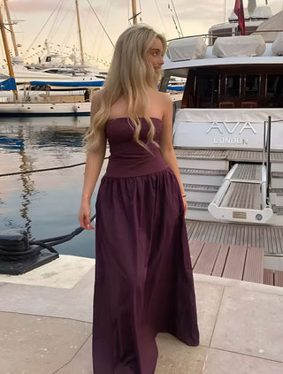 Éloise – Bandeau Midikleid in Two-Tone-Optik