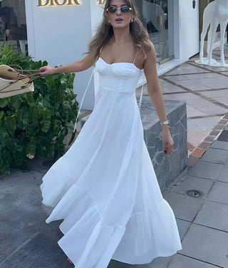 Clementina – Leichtes Trägerkleid mit Volantsaum