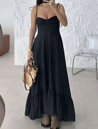 Clementina – Leichtes Trägerkleid mit Volantsaum