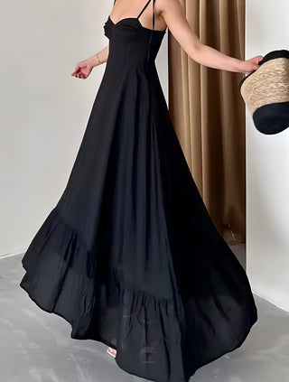 Clementina – Leichtes Trägerkleid mit Volantsaum