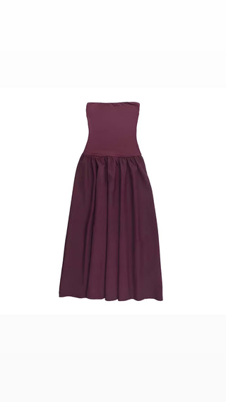 Éloise – Bandeau Midikleid in Two-Tone-Optik