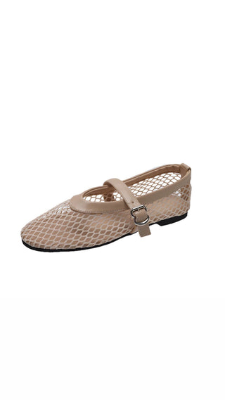 Ruth Netzballerinas – Atmungsaktive Sommerschuhe Schwarz & Beige