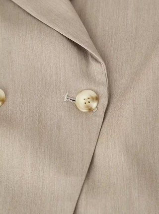 Asymmetrischer Blazer – Eleganter Look in Beige oder Braun